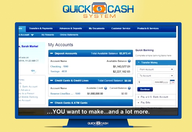 The Quick Cash System Screenshot