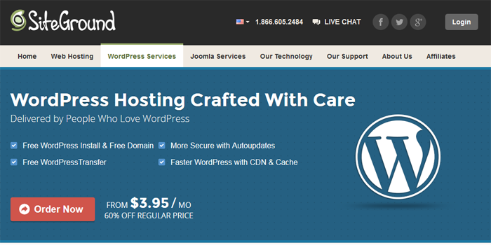 Cheapest Managed WordPress Hosting - SiteGround
