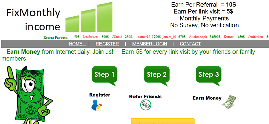 Fix Monthly Income Sign Up