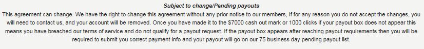 Seven Dollar Click Payout Terms